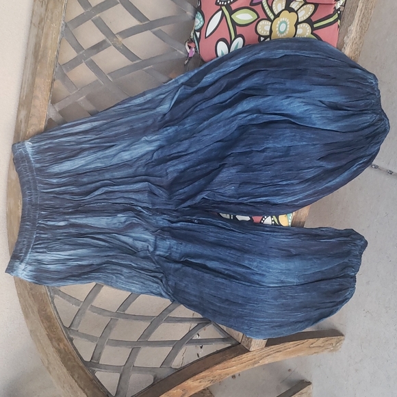 Step In Style Pants - Step In Style Harem Pants Blue Tie Dye